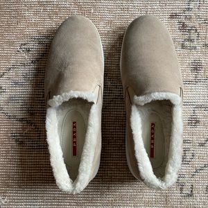 Prada Suede Sabots